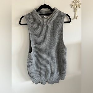 Gray sweater vest